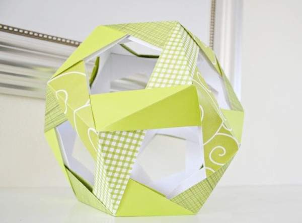 Cách gấp quả cầu origami cực dễ trang trí nhà đẹp 6