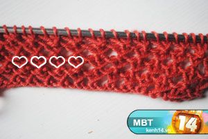 Cách đan len hình trái tim không hề khó 11