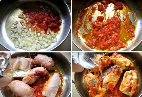 Thơm ngon cá kiếm cuộn sốt cà chua kiểu Ý 6