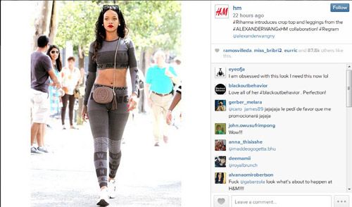 Rihanna bất ngờ mặc đồ H&M hợp tác Alexander Wang 2