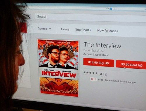 "The Interview" bán chạy nhất trên Google Play và YouTube