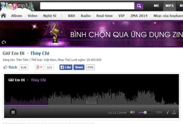 Bảo Thy soán ngôi Khắc Việt đầy ngoạn mục trên BXH Zing 3
