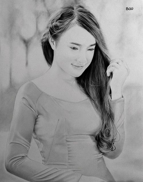 Nhan sắc hot girl Việt dưới nét vẽ của họa sỹ 9x 12