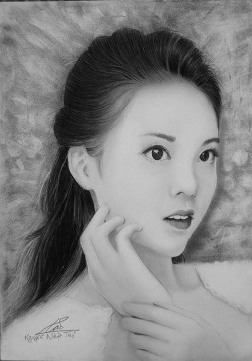 Nhan sắc hot girl Việt dưới nét vẽ của họa sỹ 9x 13