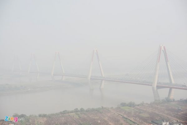 Cầu dây văng dài nhất Việt Nam mù sương giữa trưa 4