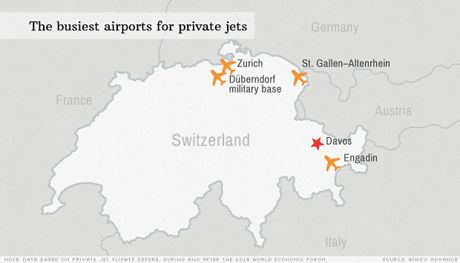 1.700 phi cơ riêng đưa khách “VIP” đến Diễn đàn kinh tế Davos 2
