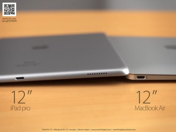 iPad Pro và MacBook Air 12 inch so dáng với bản dựng 3D 6