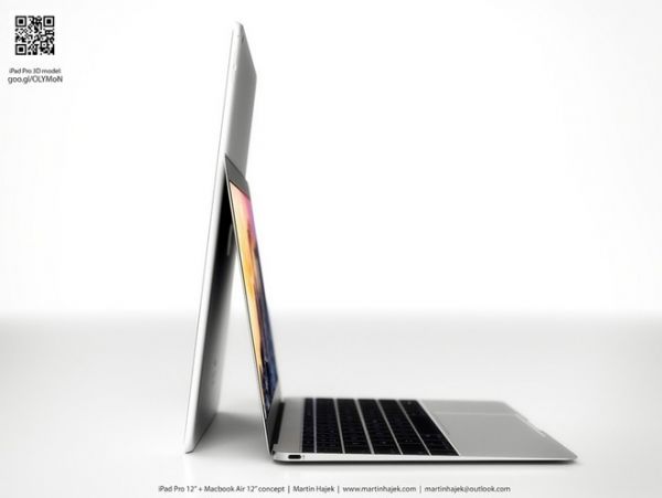 iPad Pro và MacBook Air 12 inch so dáng với bản dựng 3D 3