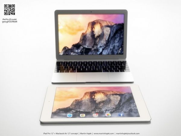 iPad Pro và MacBook Air 12 inch so dáng với bản dựng 3D 5