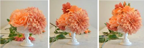 Cách cắm hoa thược dược và hoa hồng để bàn đẹp 4