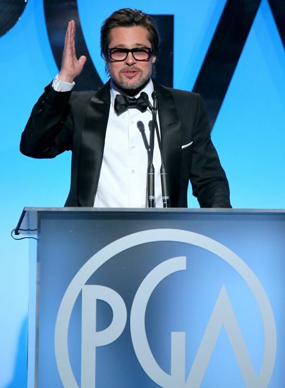 Brad Pitt xúc động nhận giải của Hiệp hội nhà sản xuất phim Mỹ