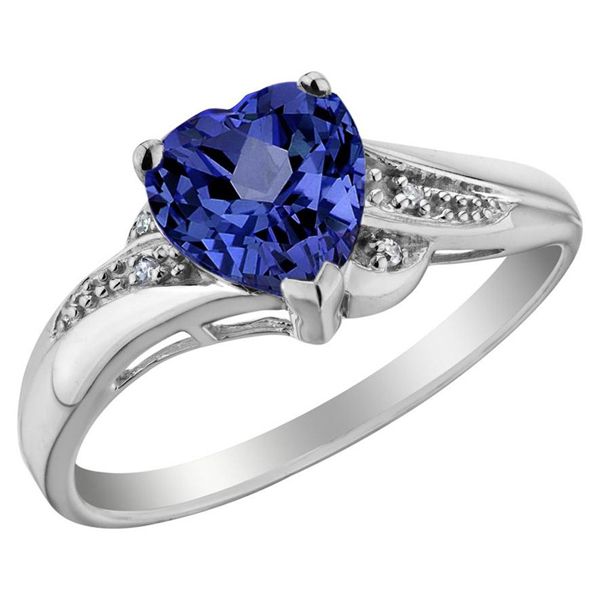 Nhẫn đính hôn gắn đá sapphire xanh thẫm 5