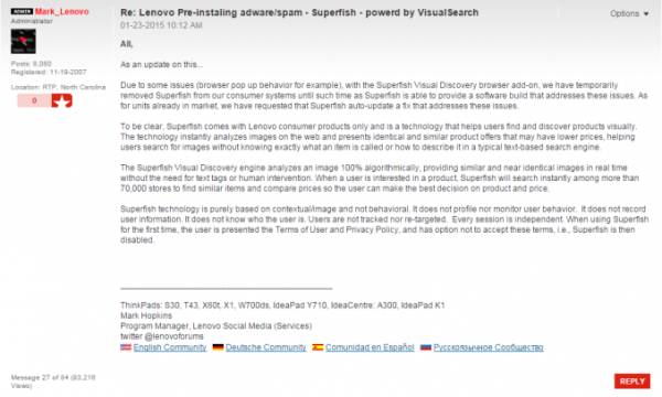 Phần mềm Superfish trên laptop Lenovo là gì? 2