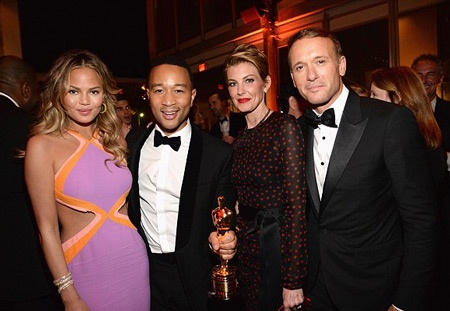 John Legend ăn mừng chiến thắng Oscar bên vợ đẹp 6