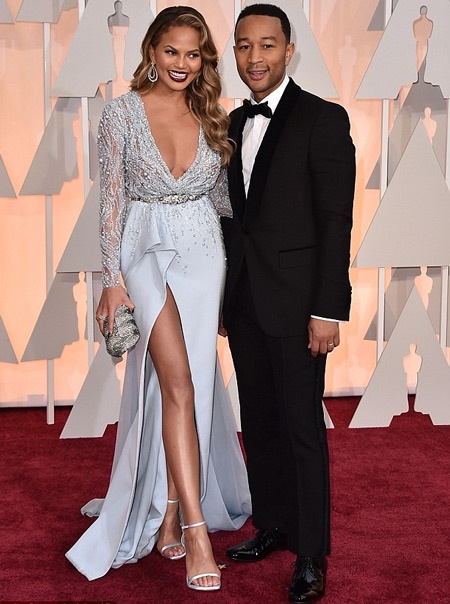 John Legend ăn mừng chiến thắng Oscar bên vợ đẹp 17