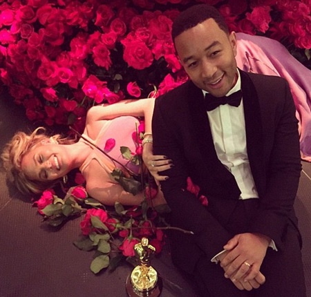 John Legend ăn mừng chiến thắng Oscar bên vợ đẹp 19