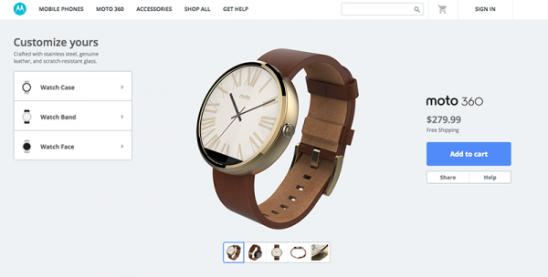 Motorola cho phép người dùng tùy biến ngoại hình Moto 360 trước khi mua 4