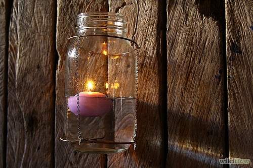 Cách làm đèn nến lung linh trong nước từ đồ cũ 11