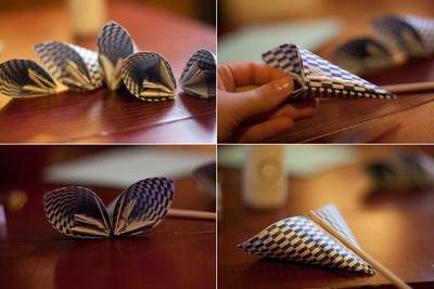 Cách làm quả cầu hoa theo phong cách origami cực yêu 7