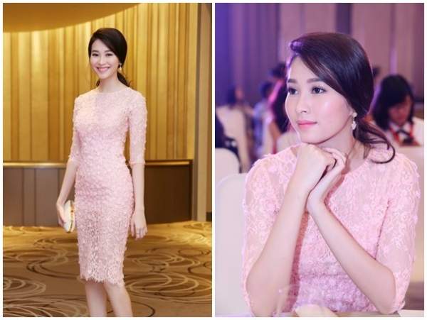 Hoa hậu Việt diện đầm hồng pastel ngọt ngào trên thảm đỏ 5