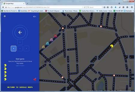 Google biến bản đồ Maps thành trò chơi Pacman trong ngày “cá tháng Tư” 2