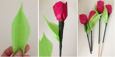 Cách làm bình hoa từ giấy lụa trang trí tiệc thêm xinh 4