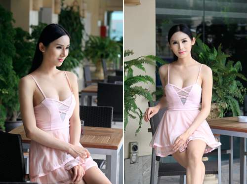 Mẫu chuyển giới Thái mặc váy ngắn dạo chơi ở Hà Nội 4