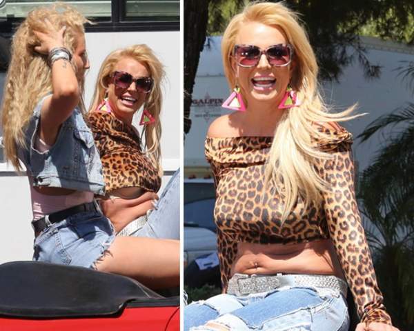 Britney Spears lộ bụng chảy nhão khi quay MV 3