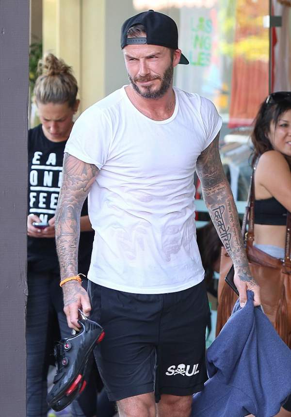 Vợ chồng Beckham cùng đi tập thể dục 4
