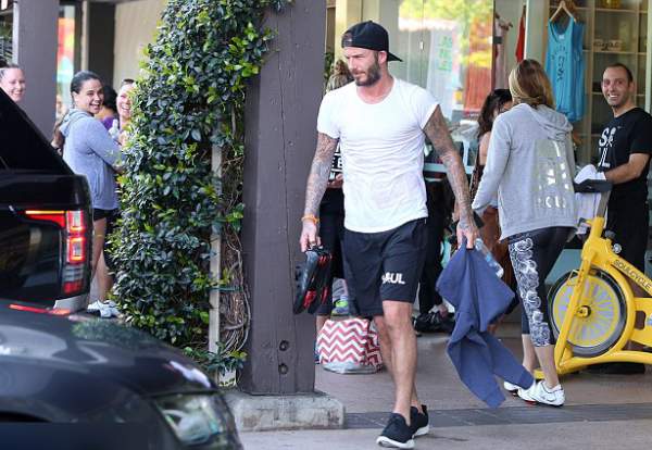 Vợ chồng Beckham cùng đi tập thể dục 3