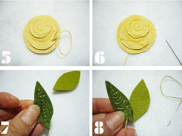 3 cách làm hoa vải dạ cực dễ mà bạn chưa biết 10