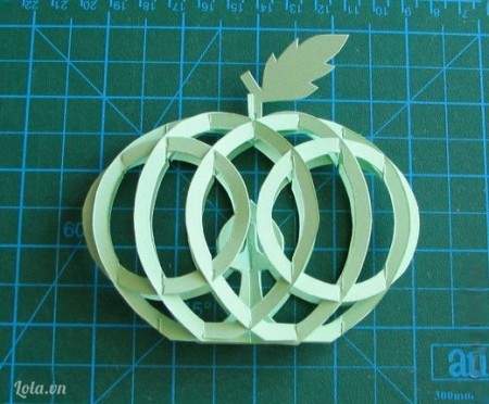 Cách ghép mô hình giấy 3D thành quả táo cực đẹp 6