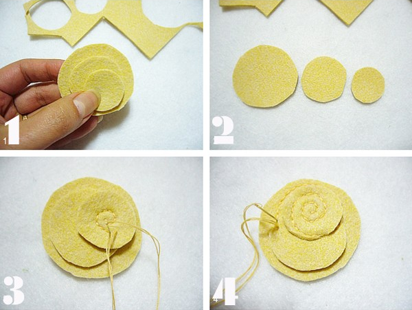 3 cách làm hoa vải dạ cực dễ mà bạn chưa biết 9