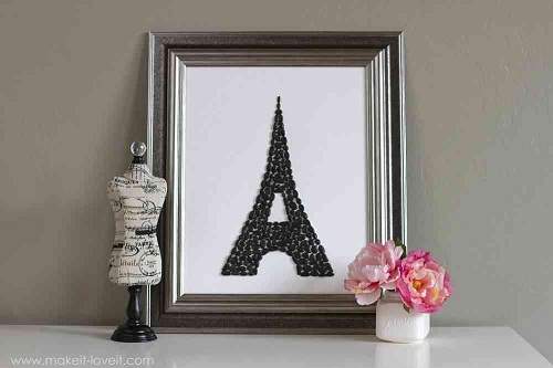 Cách làm tranh đính đá hình tháp Eiffel lãng mạn 7