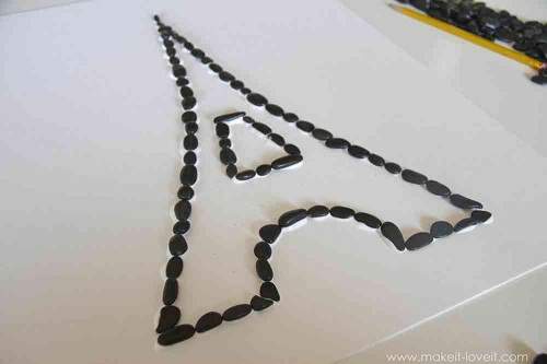 Cách làm tranh đính đá hình tháp Eiffel lãng mạn 4
