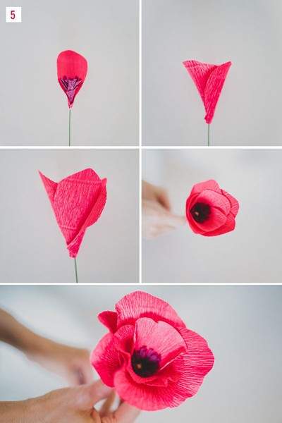 Cách làm hoa giấy đẹp cho bạn gái không khéo tay 10
