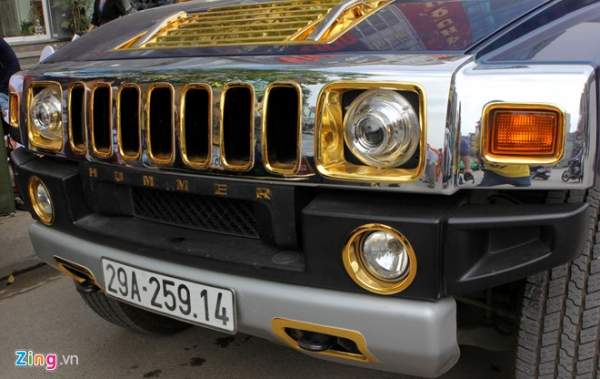 Phantom và Hummer H2 mạ vàng ở Hà Nội 4