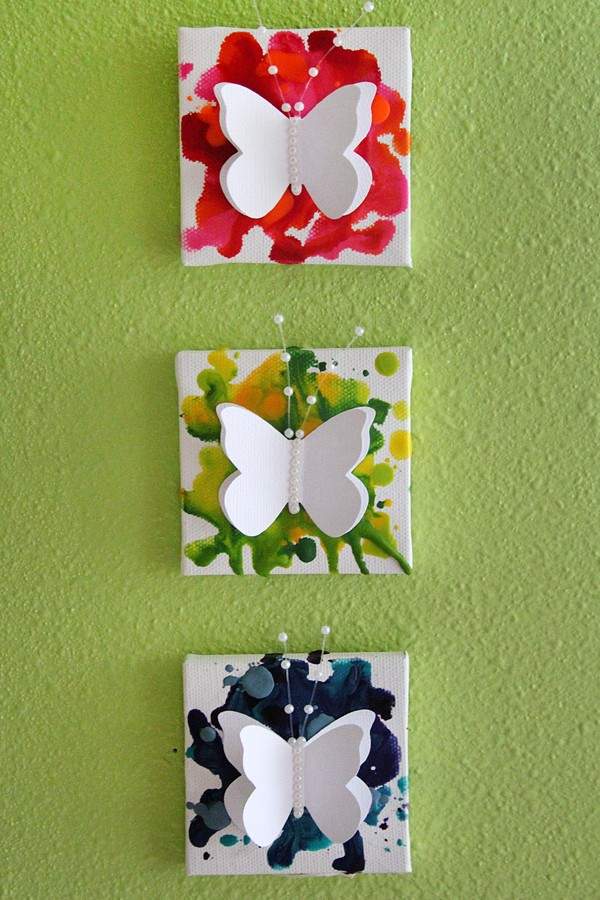 Cuối tuần tân trang nhà bằng 2 cách làm tranh bướm rực rỡ 8