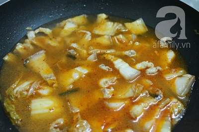 Cách nấu canh kim chi đậu thịt chua cay, đậm đà bữa tối 5