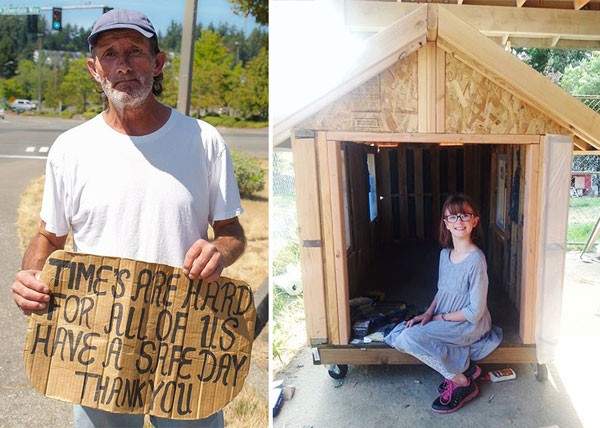 Bé gái 9 tuổi tự tay xây nhà cho người vô gia cư 6