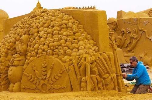 Ấn tượng với tác phẩm điêu khắc trên cát 5