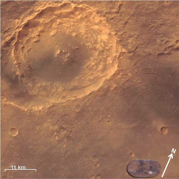 Vệ tinh Ấn Độ chụp được ảnh hẻm núi lớn nhất trong Hệ mặt trời trên sao Hỏa 2