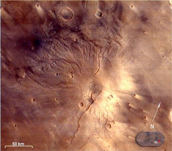Vệ tinh Ấn Độ chụp được ảnh hẻm núi lớn nhất trong Hệ mặt trời trên sao Hỏa 3