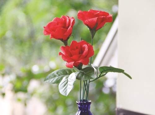 Góp giấy học cách làm hoa hồng đơn giản mà đẹp "miễn bàn" 8