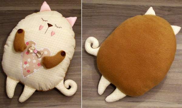 Cách may gối handmade hình mèo béo ôm thật "đã tay" 9