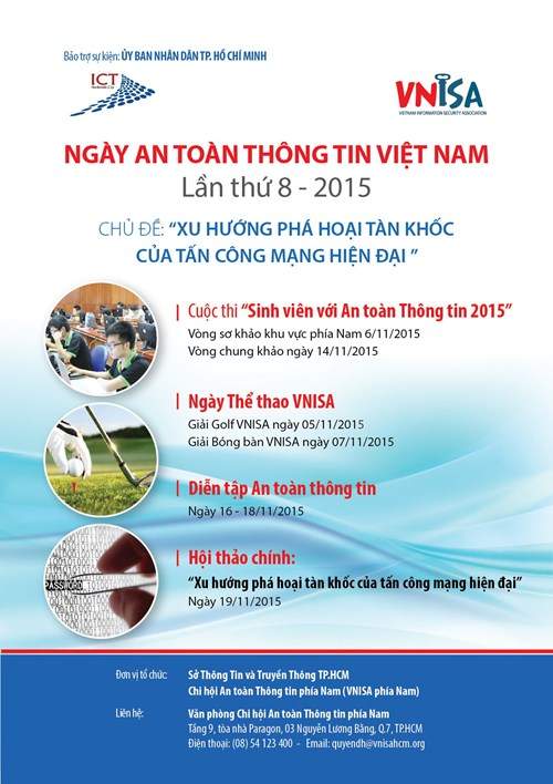 Ngày ATTT 2015 sẽ được tổ chức vào tháng 11 năm nay 2