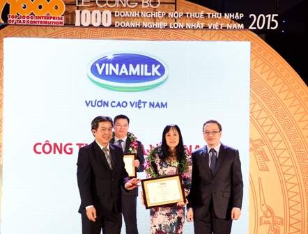 Vinamilk “nắm” vị trí số 1 trong Top 10 doanh nghiệp tư nhân lớn nhất Việt Nam 2015 2