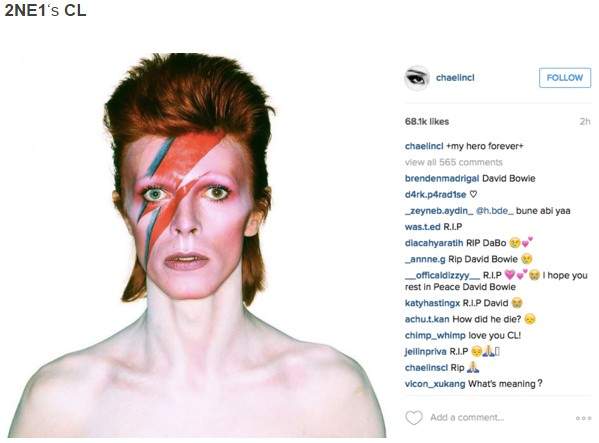 Sao Hàn đồng loạt đăng ảnh tưởng nhớ David Bowie 3