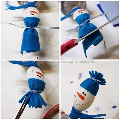 Cách làm người tuyết handmade vừa trang trí, vừa làm quà 5