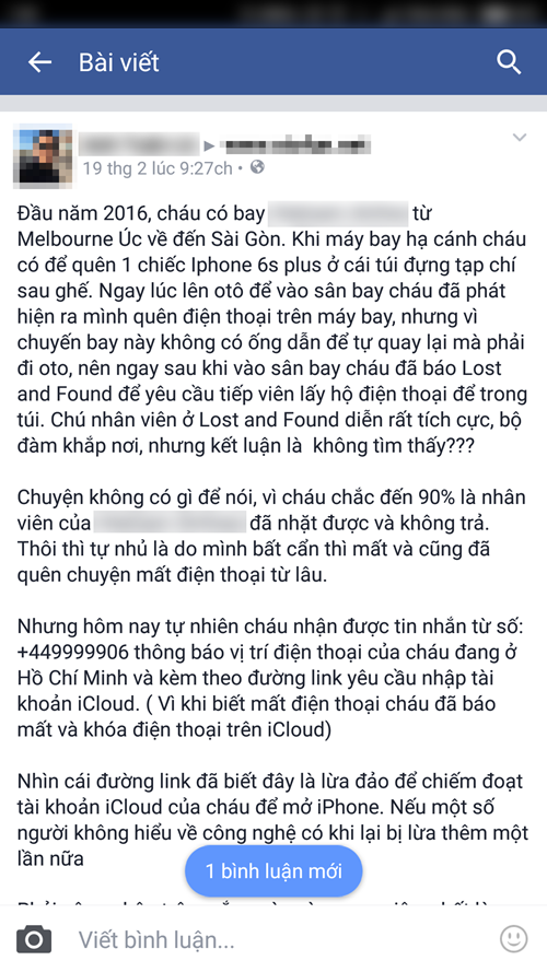 Cảnh giác với thủ đoạn lừa đảo tài khoản iCloud mới 2